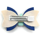 Yellow & Blue Pencil Hair Clip Bow