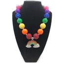 Rainbow Chunky Bubblegum Necklace