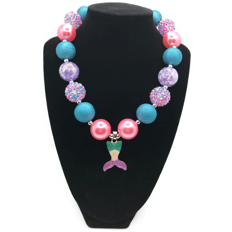 Mermaid Tail Chunky Bubblegum Necklace