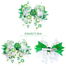 Clover Charm Ribbon Hair Clip Bow