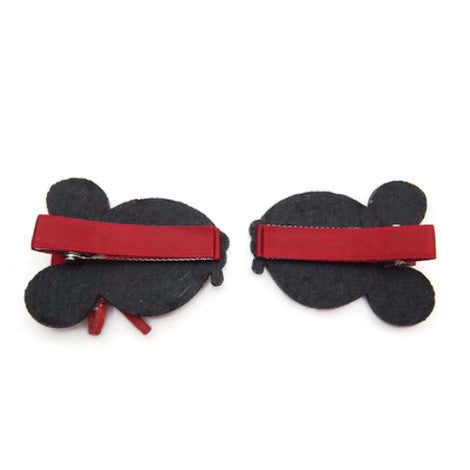 Minnie & Mickey Inspired Glitter Felt Hair Clips