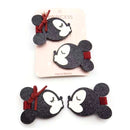 Minnie & Mickey Inspired Glitter Felt Hair Clips