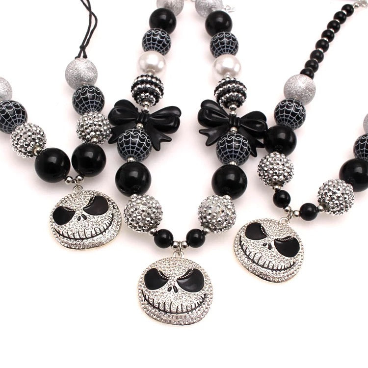 Jack Skeleton Chunky Bubblegum Necklaces with Bracelets (3 styles!)