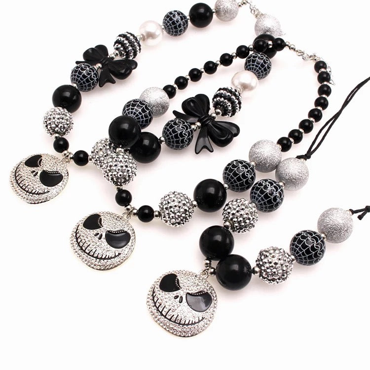 Jack Skeleton Chunky Bubblegum Necklaces with Bracelets (3 styles!)