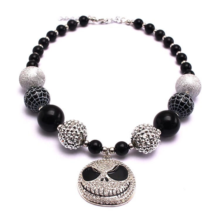 Jack Skeleton Chunky Bubblegum Necklaces with Bracelets (3 styles!)