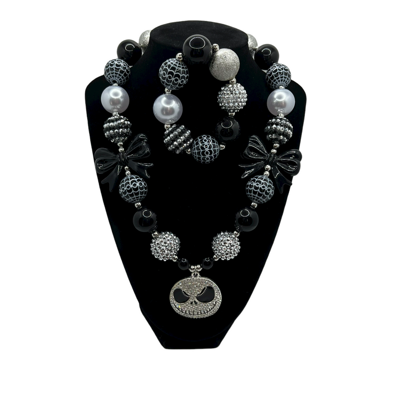 Jack Skeleton Chunky Bubblegum Necklaces with Bracelets (3 styles!)