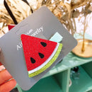 Watermelon Glitter Felt Hair Clip