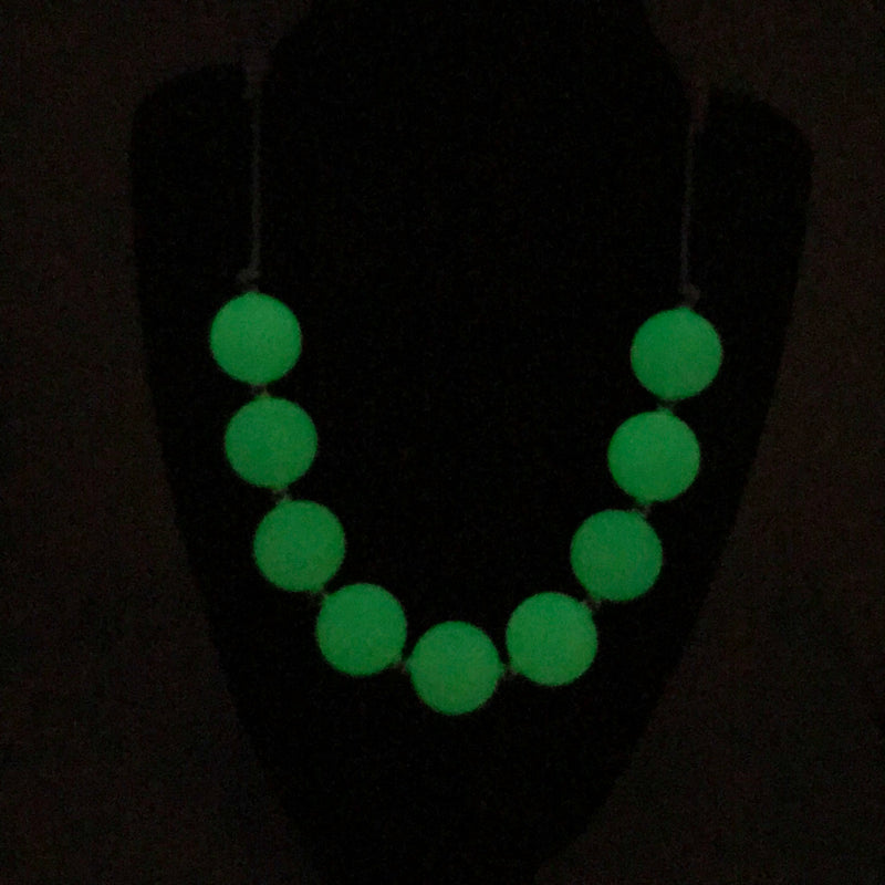 GLOW IN THE DARK Chunky Bubblegum Necklace