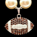 Football Chunky Bubblegum Necklace with adjustable cord