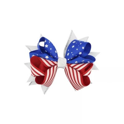 Patriotic Hair Clip Bows