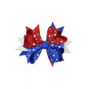 Patriotic Hair Clip Bows
