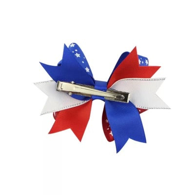 Patriotic Hair Clip Bows