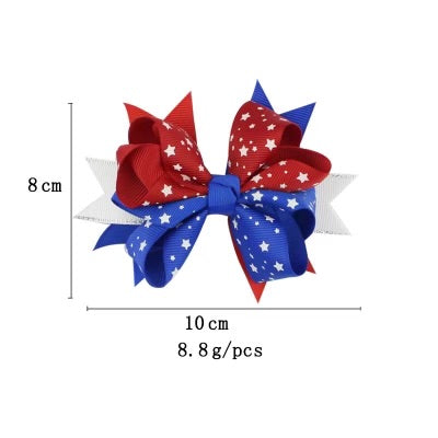 Patriotic Hair Clip Bows