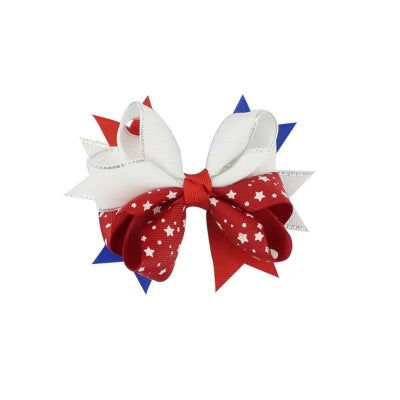 Patriotic Hair Clip Bows