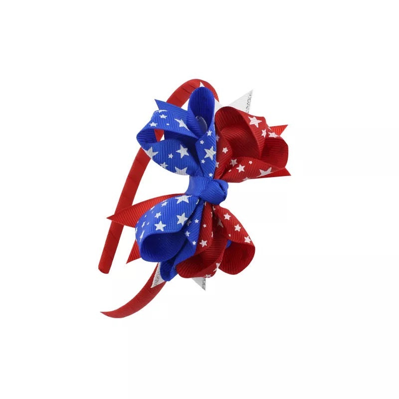 Patriotic Headband with Bow