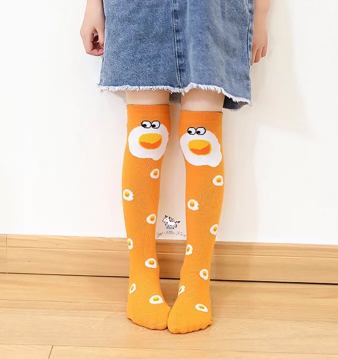 Orange Eggs Knee High Socks