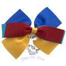 Snow Inspired Apple Charm Hair Clip Ribbon Bow