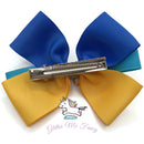 Snow Inspired Apple Charm Hair Clip Ribbon Bow