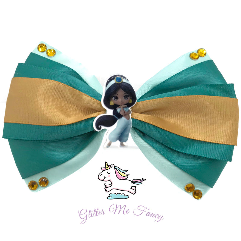 Jasmine Inspired Hair Clip Ribbon Bow