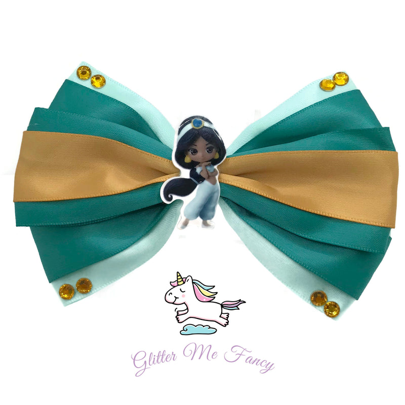 Jasmine Inspired Hair Clip Ribbon Bow