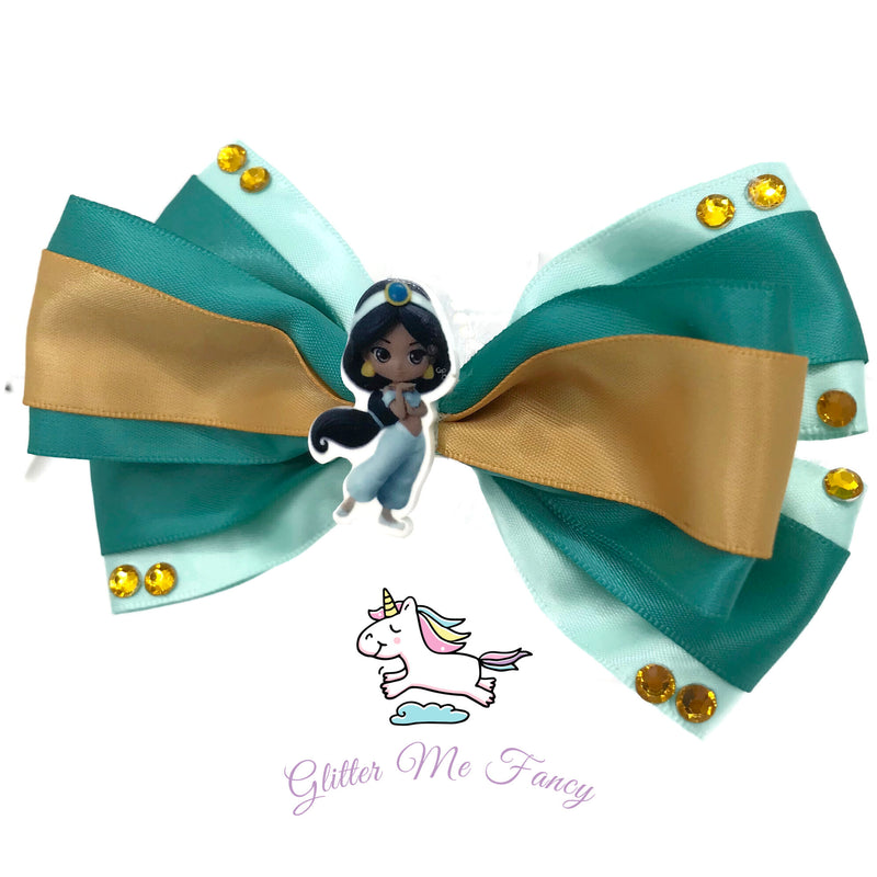 Jasmine Inspired Hair Clip Ribbon Bow