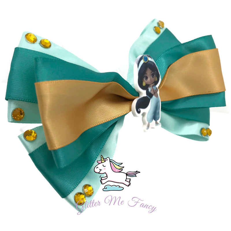 Jasmine Inspired Hair Clip Ribbon Bow