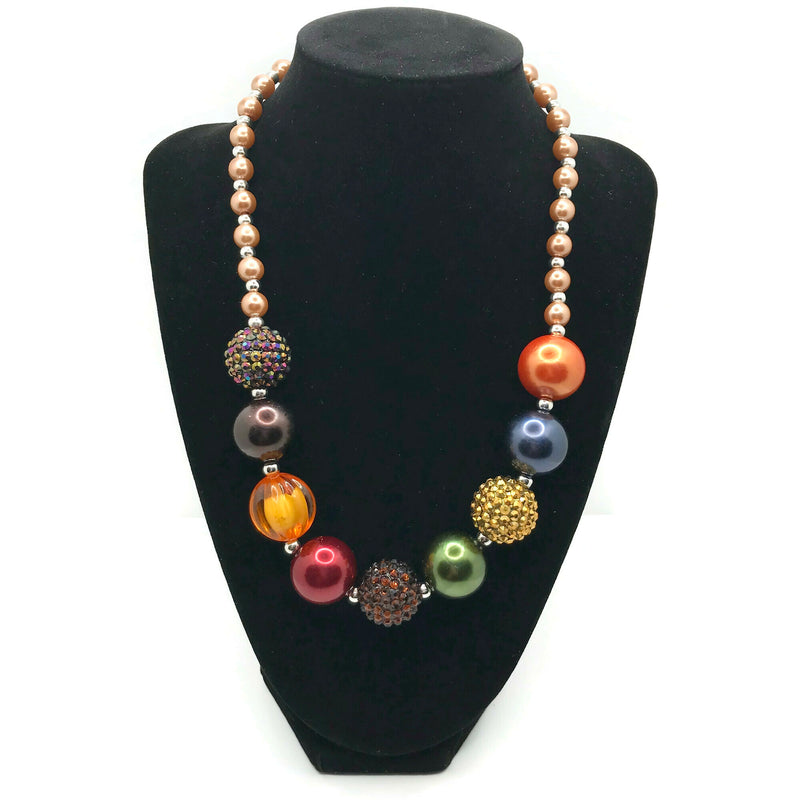 Autumn Inspired Chunky Bubblegum Necklace
