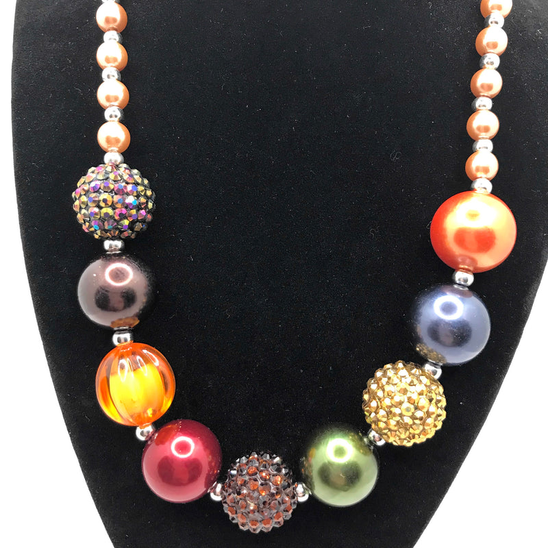 Autumn Inspired Chunky Bubblegum Necklace