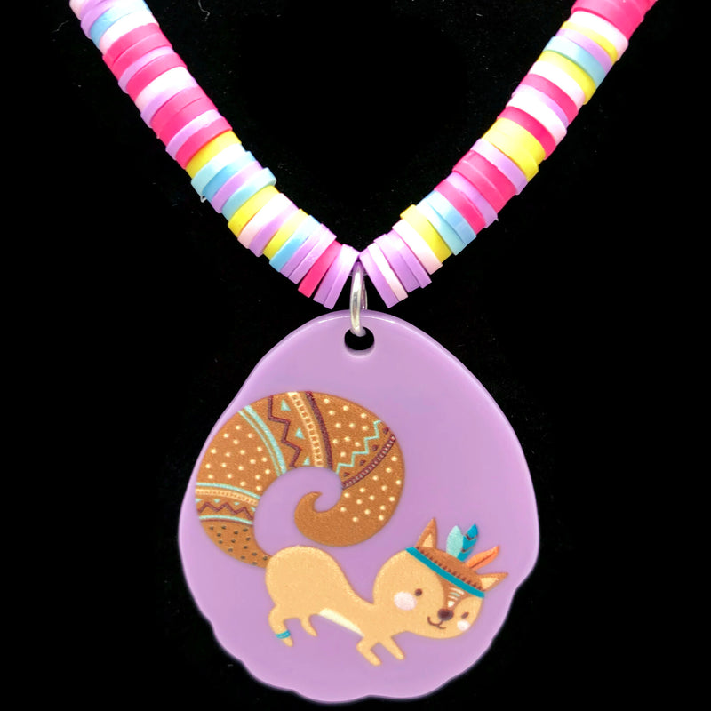 Woodland Squirrel Necklace with Bracelet Set