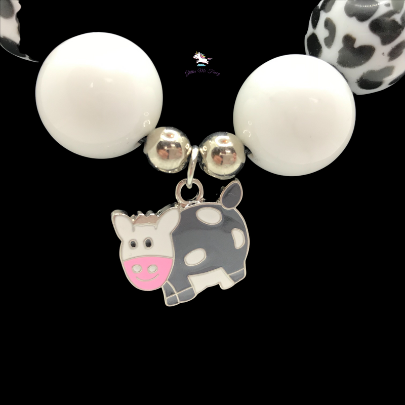 Cow Chunky Bubblegum Necklace