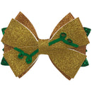 Golden Sparkle Hair Clip Bow