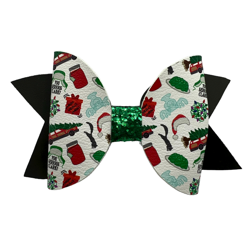 “You Serious Clark” Christmas Hair Clip Bow