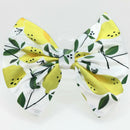 Summer Lemon Milk Silk Hair Clip Bow