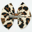 Cheetah Milk Silk Hair Clip Bow