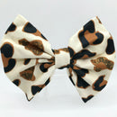 Cheetah Milk Silk Hair Clip Bow