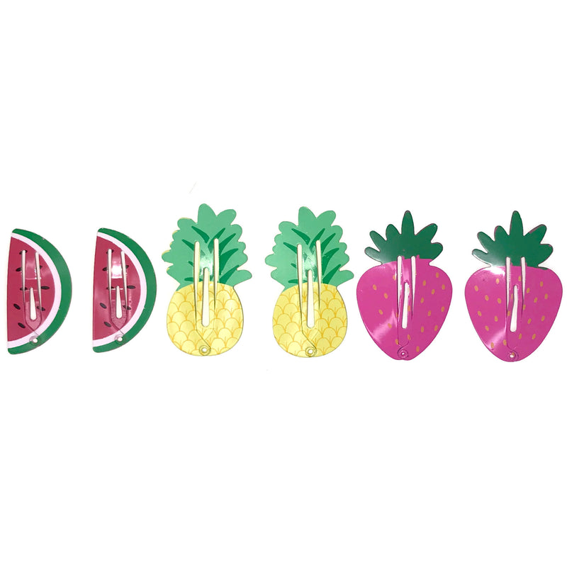 Watermelon, Pineapple & Strawberry Snap Clip Set