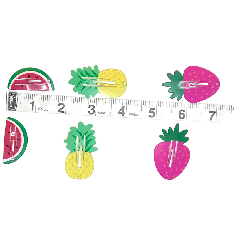 Watermelon, Pineapple & Strawberry Snap Clip Set