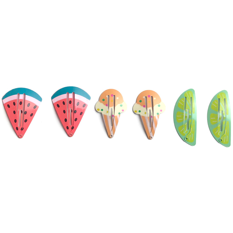 Watermelon, Ice Cream & Lime Snap Clip Set