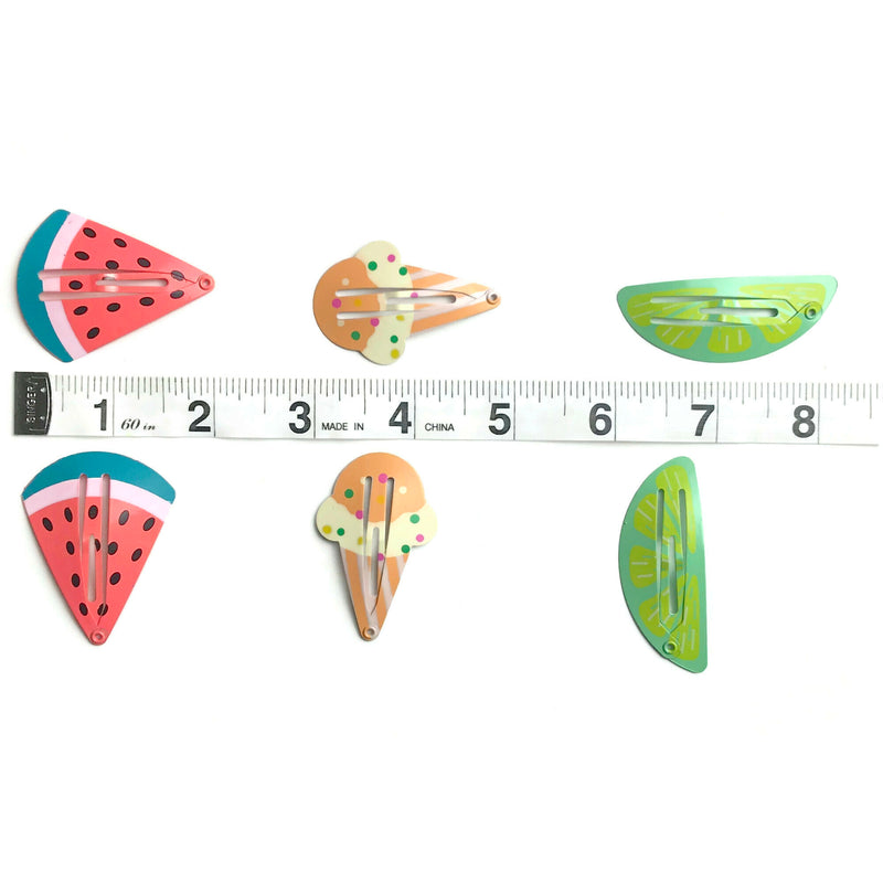 Watermelon, Ice Cream & Lime Snap Clip Set