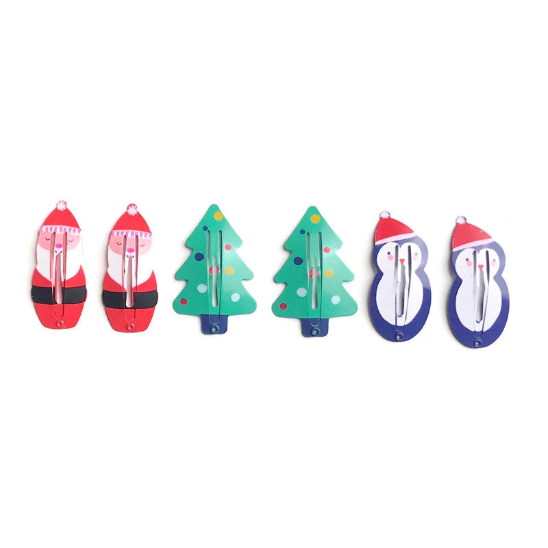 Christmas 6pk Snap Clip Set