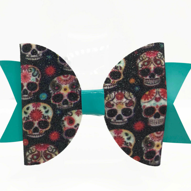 Sugar Skull Hair Clip Bow