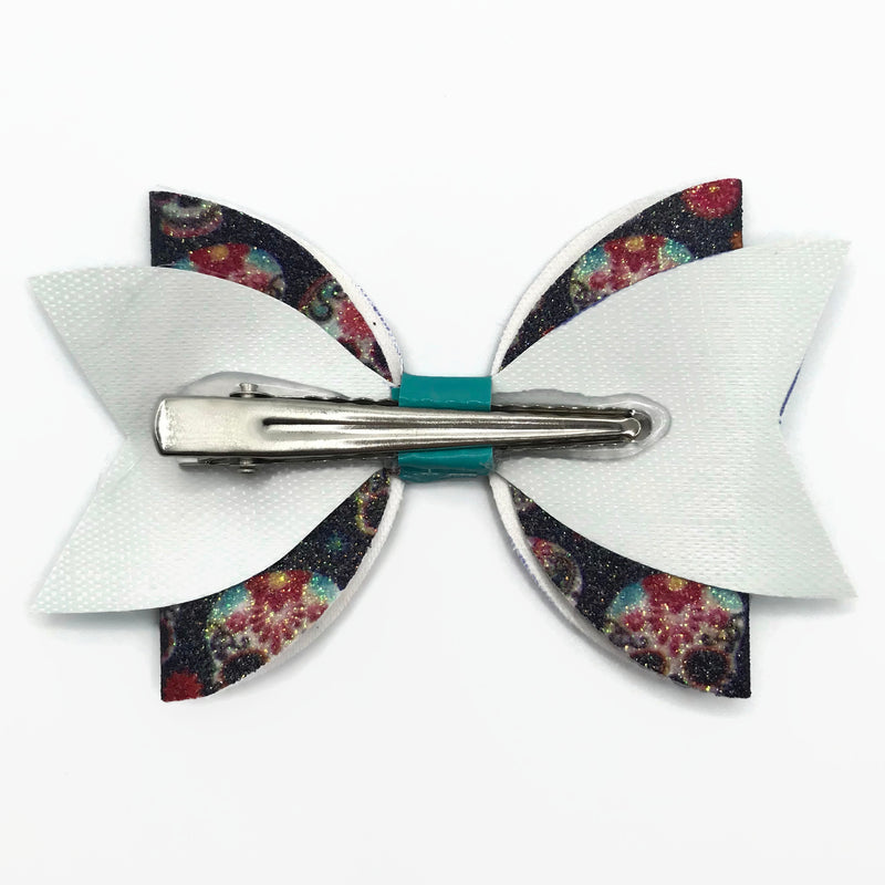 Sugar Skull Hair Clip Bow