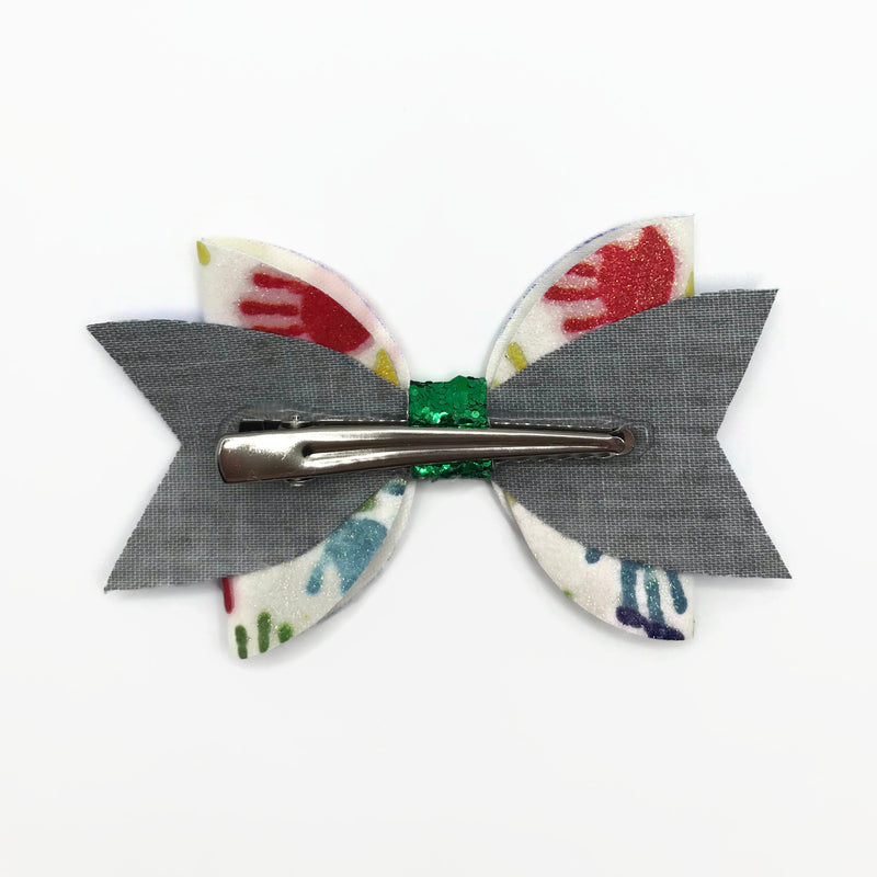 Autism Hands Hair Clip Bow