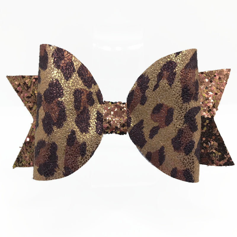 Cheetah Hair Clip Bow