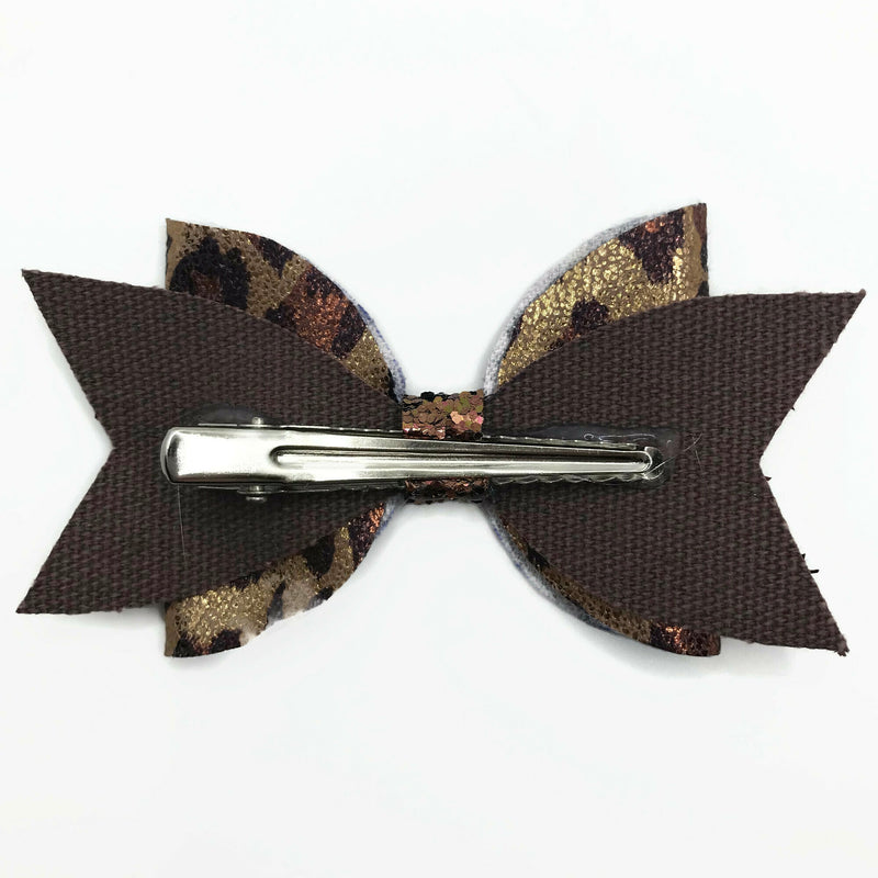 Cheetah Hair Clip Bow