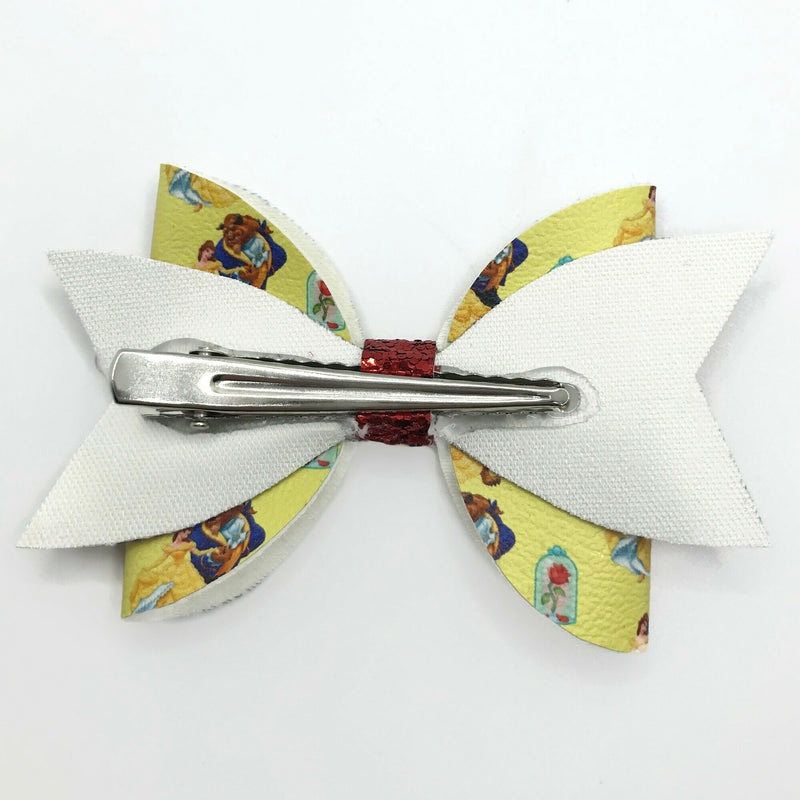 Enchanted Rose Hair Clip Bow