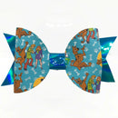 Blue Mystery Dog Hair Clip Bow