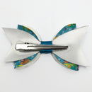 Blue Mystery Dog Hair Clip Bow