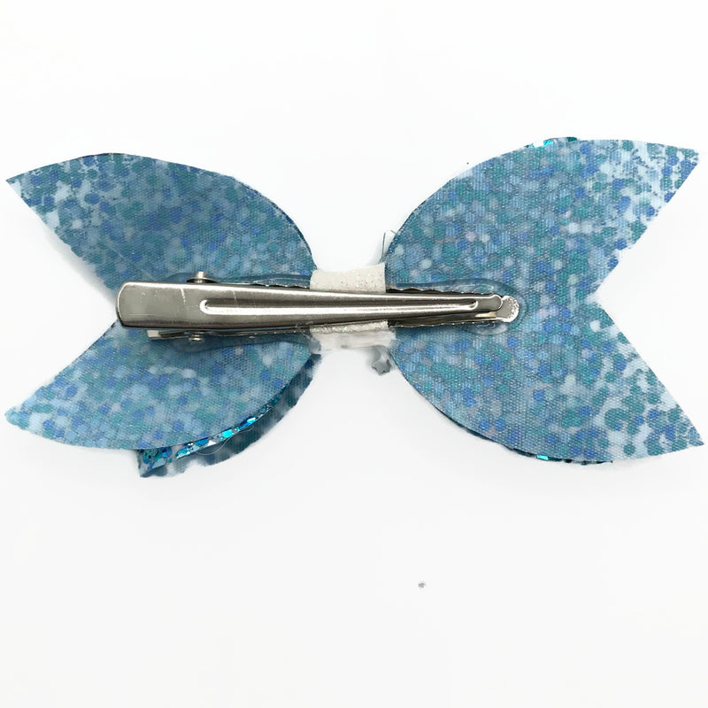 Sparkle Blue Owl Hair Clip Bow