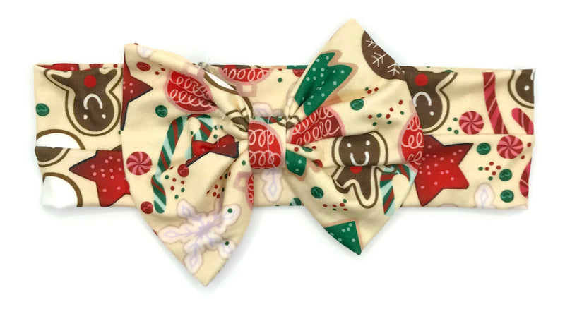 Festive Cookie Milk Silk Headband Bow